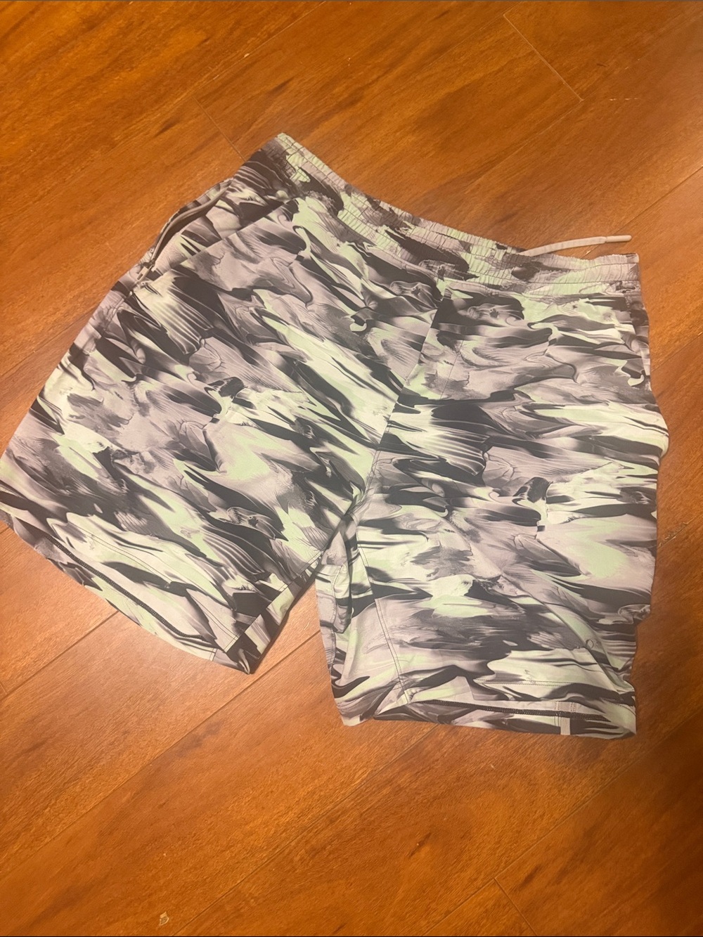 Men's Green & Black Performance Swim Shorts